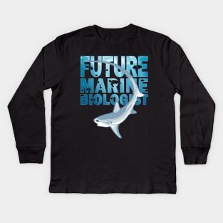 Thresher Shark Future Marine Biologist Kids Long Sleeve T-Shirt